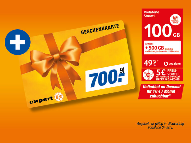 Gechenkkarte 700 € für alle Warenbreiche