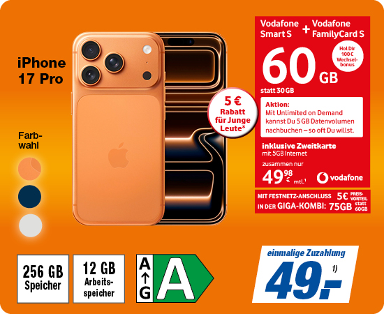Für Junge Leute bis einschließlich 27 Jahre Mtl. nur 44,98€