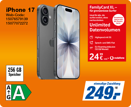 Nur in Verbindung mit einer Hauptkarte von Vodafone